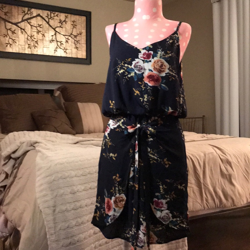 Summer floral mini dress